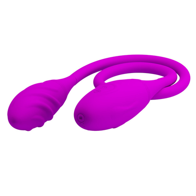 Anal Double Vibrator 6 Multi-Speed G-spot Vibrator Telur Rechargeable Vibrator Klitoris Untuk Pasangan