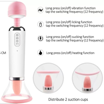 Dual Heed AV Tongue Licking Tongue Suction Vibrator Vagina Pussy Massage Vibrator Masturbasi Wanita