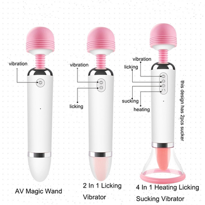 Dual Heed AV Tongue Licking Tongue Suction Vibrator Vagina Pussy Massage Vibrator Masturbasi Wanita