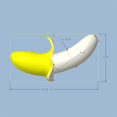 Bentuk Pisang mainan seks dewasa G-spot vagina menjilat Vibrator untuk wanita seksi Pisang mainan Vibrating Stimulator Vibrator