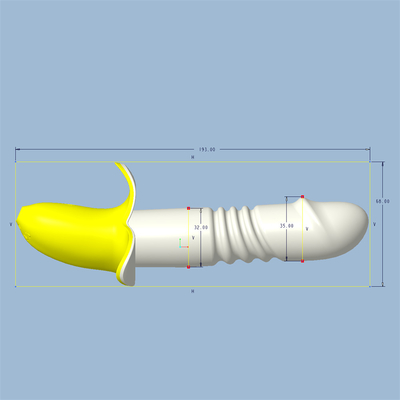 Bentuk Pisang mainan seks dewasa G-spot vagina menjilat Vibrator untuk wanita seksi Pisang mainan Vibrating Stimulator Vibrator