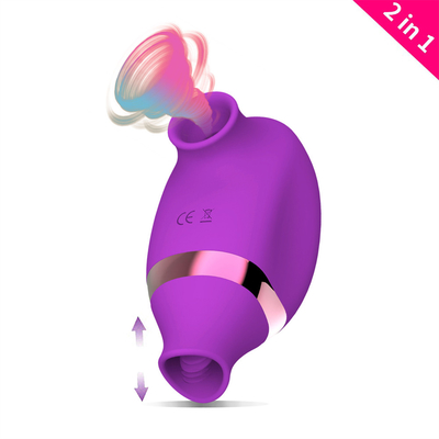 USB Rechargeable Silicone Nipple Menghisap Vibrator Klitoris Menjilat Vibrator Mainan Seks Untuk Wanita