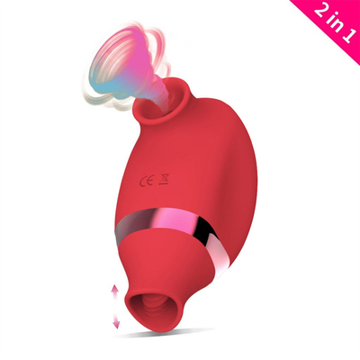 USB Rechargeable Silicone Nipple Menghisap Vibrator Klitoris Menjilat Vibrator Mainan Seks Untuk Wanita