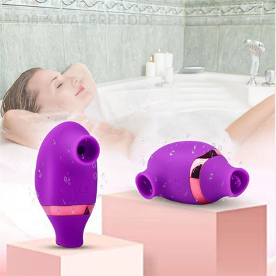 USB Rechargeable Silicone Nipple Menghisap Vibrator Klitoris Menjilat Vibrator Mainan Seks Untuk Wanita