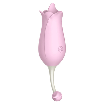 Double Heads Rose Vibrator Nipple Stimulasi Klitoris Pijat Vibrator Lipsing Pussy Vibrator Sex Toy Untuk Wanita