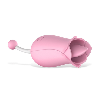 Double Heads Rose Vibrator Nipple Stimulasi Klitoris Pijat Vibrator Lipsing Pussy Vibrator Sex Toy Untuk Wanita