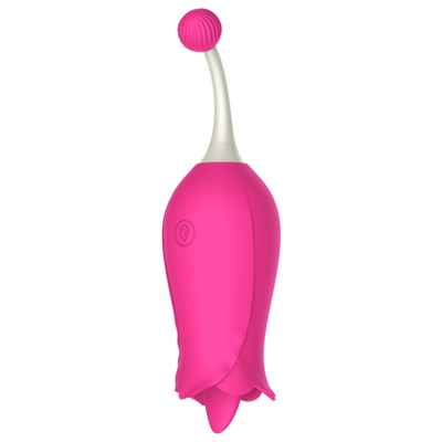 Double Heads Rose Vibrator Nipple Stimulasi Klitoris Pijat Vibrator Lipsing Pussy Vibrator Sex Toy Untuk Wanita