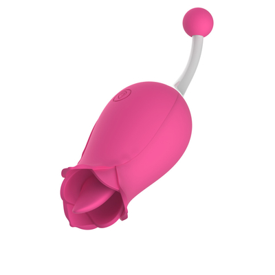 Double Heads Rose Vibrator Nipple Stimulasi Klitoris Pijat Vibrator Lipsing Pussy Vibrator Sex Toy Untuk Wanita