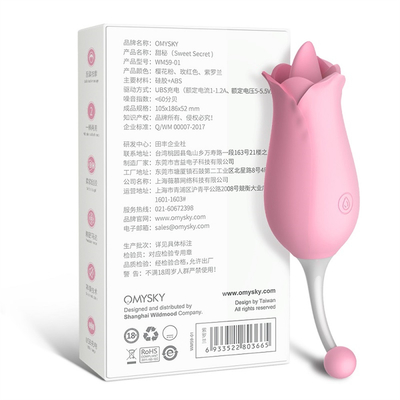 Double Heads Rose Vibrator Nipple Stimulasi Klitoris Pijat Vibrator Lipsing Pussy Vibrator Sex Toy Untuk Wanita