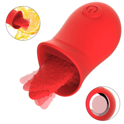 Kualitas tinggi silikon isi ulang portabel mawar lidah menjilat pijat vibrator untuk wanita