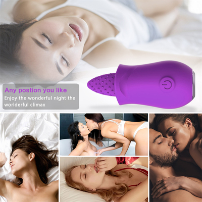Kualitas tinggi silikon isi ulang portabel mawar lidah menjilat pijat vibrator untuk wanita