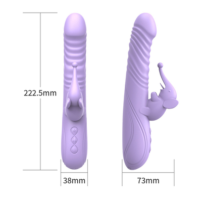 Silicone Stretchable Heating Rabbit Vibrator G Spot Clitoris Stimulator Female Sex Toys Rabbit Vibrator untuk Wanita Vagina