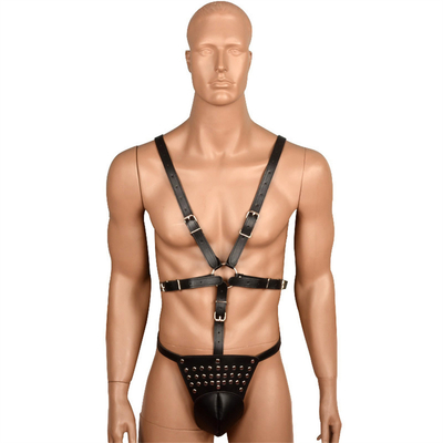 Mainan Seks Murah Tali Pada Tubuh Pria Dewasa Kulit Harness Pengekangan Produk Seks Pria Pakai Perbudakan Untuk Pria
