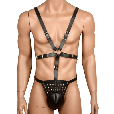 Mainan Seks Murah Tali Pada Tubuh Pria Dewasa Kulit Harness Pengekangan Produk Seks Pria Pakai Perbudakan Untuk Pria