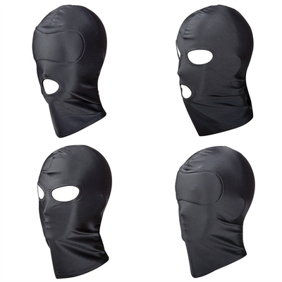 Mainan seksi mulut terbuka mata perbudakan pesta topeng Cosplay helm permainan dewasa untuk pasangan pria BDSM fetish topeng hood