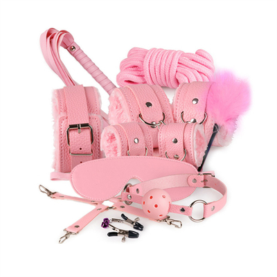 10pcs/set SM Produk Bondage PU Kulit Fetish Kit Pembatasan Perbudakan Mainan Seks Perbudakan Untuk Pasangan