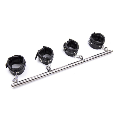 Spreader Bar PU Kulit Genggam & Ankle Cuff Produk Seks untuk Perbudakan Wanita