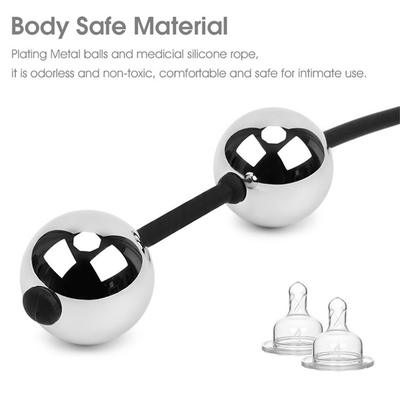 Body Safe Metal Bola Kebahagiaan Berat Bola Vaginal Unisex Manik-manik Anal