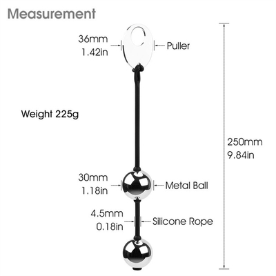 Body Safe Metal Bola Kebahagiaan Berat Bola Vaginal Unisex Manik-manik Anal