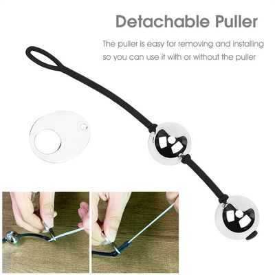 Body Safe Metal Bola Kebahagiaan Berat Bola Vaginal Unisex Manik-manik Anal