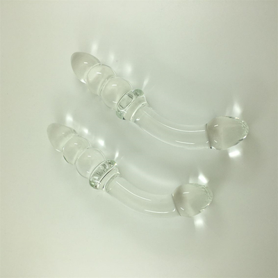 Glass Dildo Penis Kristal Anal Manik-manik Butt Plug Glass Dildo Untuk Wanita