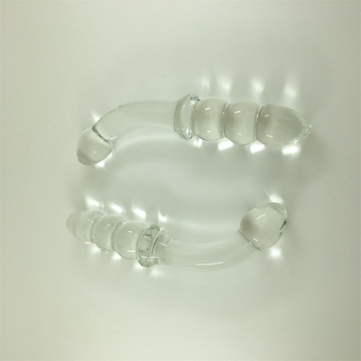 Glass Dildo Penis Kristal Anal Manik-manik Butt Plug Glass Dildo Untuk Wanita