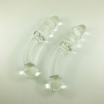 Glass Dildo Penis Kristal Anal Manik-manik Butt Plug Glass Dildo Untuk Wanita