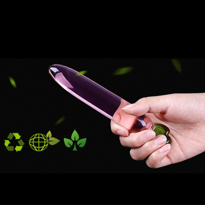 Crystal Penis Anal Butt Plug G-Spot Klitoris Masturbasi Terong Kaca Dildo Untuk Wanita