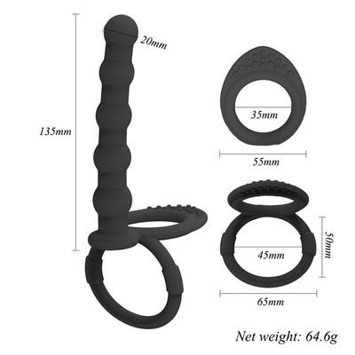 Anal Sex Toy Butt Anal Plug untuk Pasangan Penis Ring Penis Ring untuk Penis Penambahan Penis Cage Penundaan Ejakulasi Penis Rin