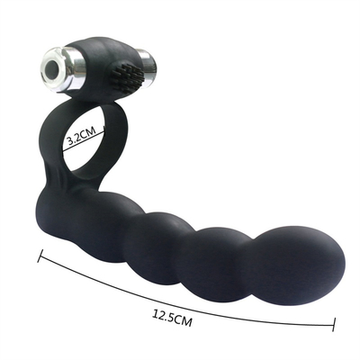 Anal Plug Scrotum Ring Drop Sex Toys Vibrating Tail Anus Plug Untuk Wanita Terhubung dengan Penis Ring Anal Butt Plug Bullet