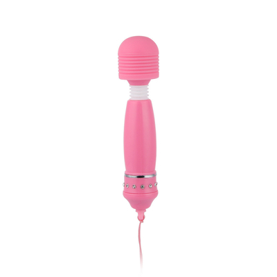 Vibrator pijat seks wanita bergetar mainan vagina av vibrator dengan berlian plastik untuk wanita cinta seks