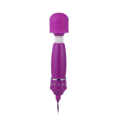Vibrator pijat seks wanita bergetar mainan vagina av vibrator dengan berlian plastik untuk wanita cinta seks
