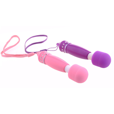 Vibrator pijat seks wanita bergetar mainan vagina av vibrator dengan berlian plastik untuk wanita cinta seks
