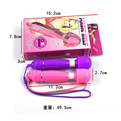 Vibrator pijat seks wanita bergetar mainan vagina av vibrator dengan berlian plastik untuk wanita cinta seks