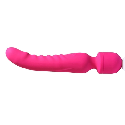 Pemanasan AV Wand Vibrator Pijat Waterproof Soft Dildo Vibrator Sex Toy Untuk Wanita