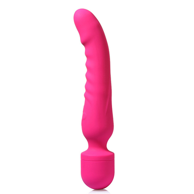 Pemanasan AV Wand Vibrator Pijat Waterproof Soft Dildo Vibrator Sex Toy Untuk Wanita