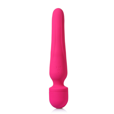 Pemanasan AV Wand Vibrator Pijat Waterproof Soft Dildo Vibrator Sex Toy Untuk Wanita