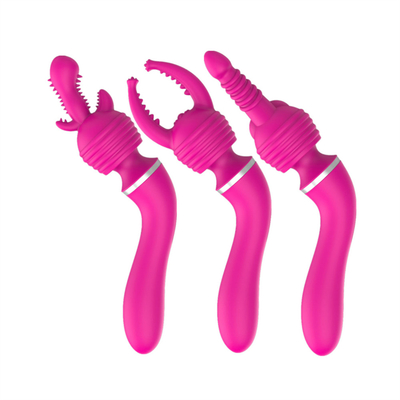 Stimulator Klitoris Multi-Head yang dapat diisi ulang G-spot Vibrator Vagina bergetar Untuk Wanita Cinta Seks