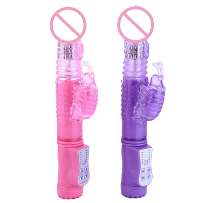 Vibrator kelinci berputar mendorong kepala dildo vagina pussy mainan seks kelinci vibrator