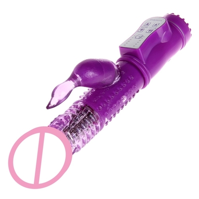 G Spot Dildo Dual Pussy Rabbit Vagina Vibrator untuk Wanita Klitoris Wanita Sex Toy