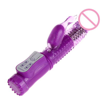 G Spot Dildo Dual Pussy Rabbit Vagina Vibrator untuk Wanita Klitoris Wanita Sex Toy