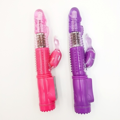 G Spot Dildo Dual Pussy Rabbit Vagina Vibrator untuk Wanita Klitoris Wanita Sex Toy