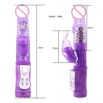 Vibrator kelinci berputar Dildo bergetar besar mainan seks Dildo untuk wanita