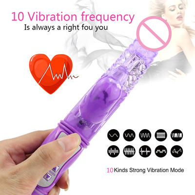 Vibrator kelinci berputar Dildo bergetar besar mainan seks Dildo untuk wanita