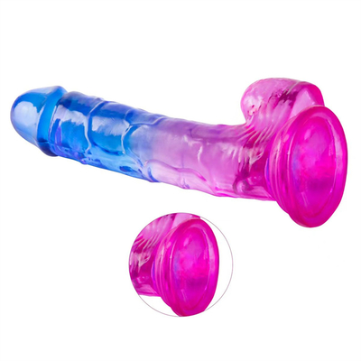 Hot Sale Ukuran Besar Plastik Murah dan Berwarna Dildo TPE Realistis Besar Penis buatan untuk Wanita Penis mainan seks untuk Wanita