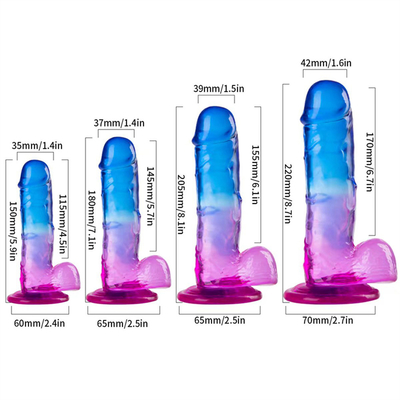Hot Sale Ukuran Besar Plastik Murah dan Berwarna Dildo TPE Realistis Besar Penis buatan untuk Wanita Penis mainan seks untuk Wanita