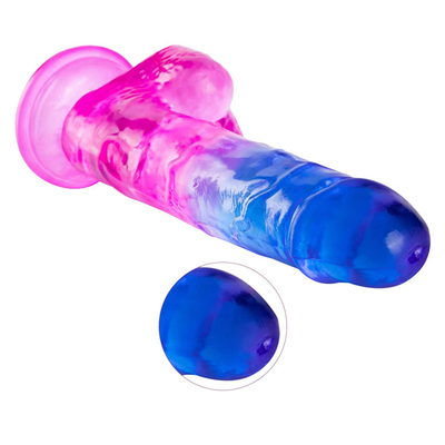 Hot Sale Ukuran Besar Plastik Murah dan Berwarna Dildo TPE Realistis Besar Penis buatan untuk Wanita Penis mainan seks untuk Wanita