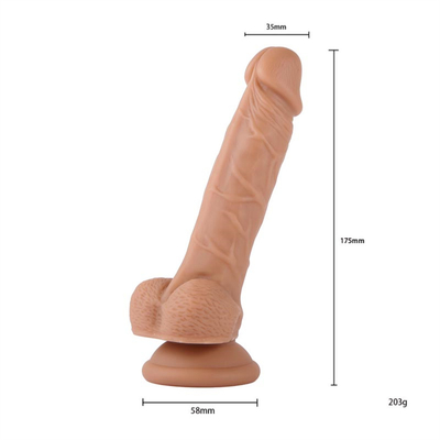 xese Warna Cairan Silikon Realistis Dildos Toys Seks Dewasa untuk Wanita