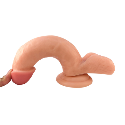 2023 Amerika Hot-penjualan PVC Besar Realistis Dildo Dengan Sucker Kuat Glans Nyata dan Testicle Tinggi Vaginal G-spot An