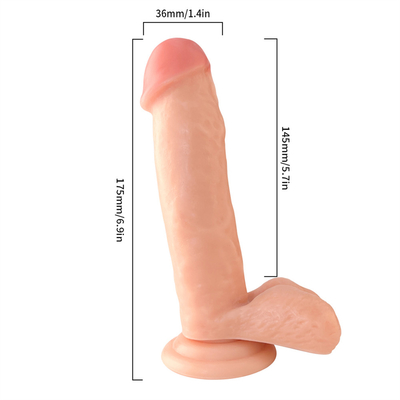 2023 Amerika Hot-penjualan PVC Besar Realistis Dildo Dengan Sucker Kuat Glans Nyata dan Testicle Tinggi Vaginal G-spot An